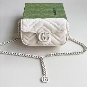 Gucci Marmont Mini White Shoulder Bag